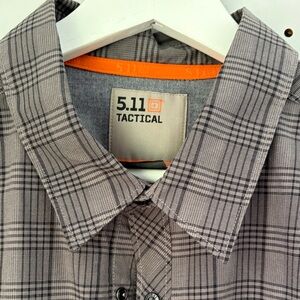 5.11 Tactical Men's Checkered Shirt in Gray